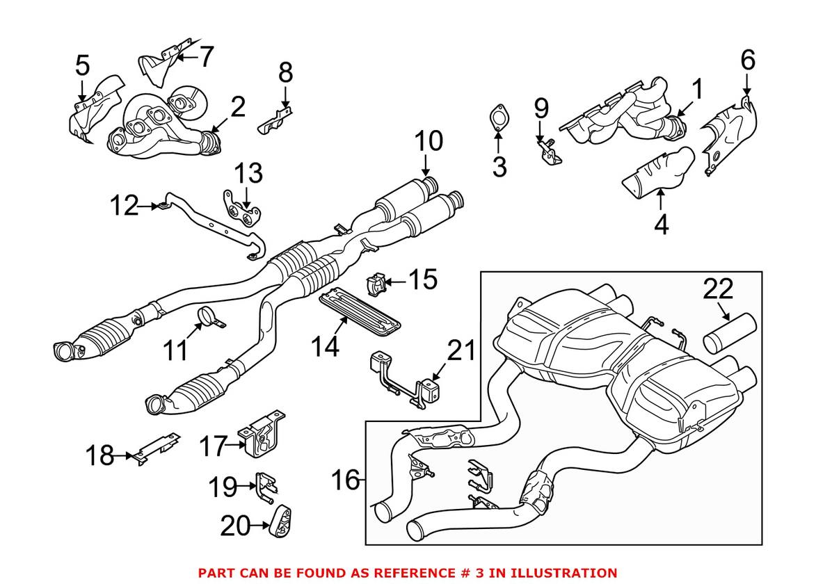 BMW Exhaust Manifold Gasket 11627841114